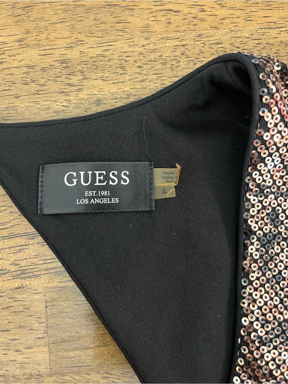 GUESS Sequin Bodice A-Line Dress Sweetheart Neckline Prom Homecoming Dance Sz 4 - Picture 2 of 7